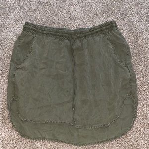 Green drawstring skirt